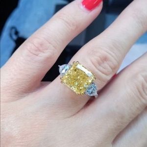 Yellow Zircon Gemstone Rings